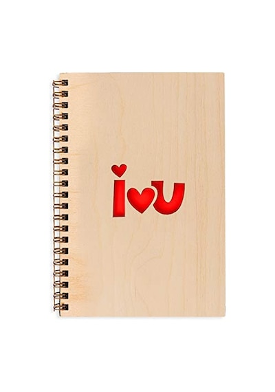 You Minimal Tasarımlı Ahşap Kapaklı Defter Çok Renkli
