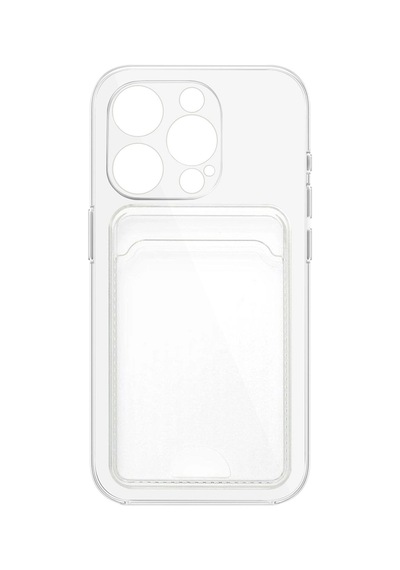 Apple iPhone 15 Pro Uyumlu Kartlık Detaylı Şeffaf Silikon Kılıf Yuki Serisi
