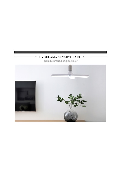Yeni Nesil Pervane Led Ampul 3 Kol Katlanır 40W Led Pervane Ampul