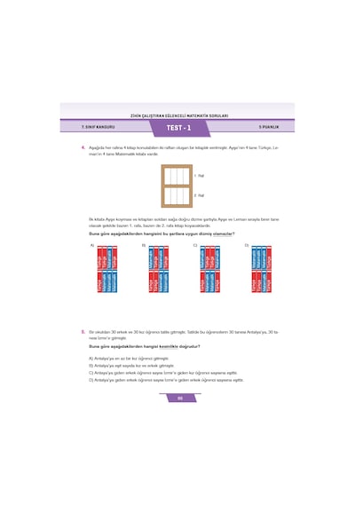 7. Sınıf Zihin Çalıştıran Eğlenceli Kanguru Matematik Soruları