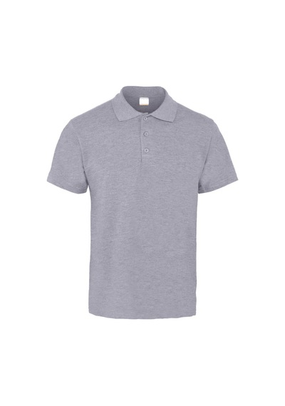 Kant Örme Kumaş Polo Yaka Kısa Kollu Tshirt Gri Çok Renkli