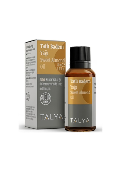 Talya Soğuk Sıkım %100 Saf ve Doğal Tatlı Badem Yağı 20 ML
