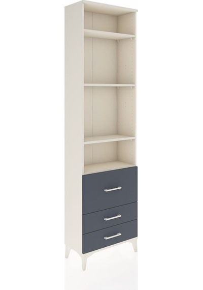 Arges Dolap 4 Raflı 3 Çekmeceli 60x30x221 Aytaşı-antrasit Aytaşı