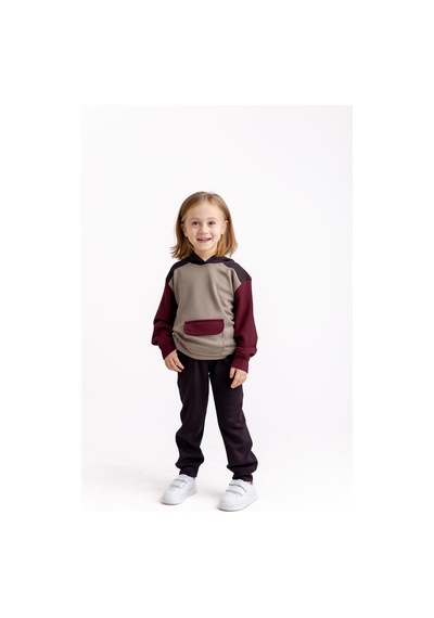 Oliven The Kid Oliventhekid Kahverengi Üç Renkli Modal Unisex Çocuk Takım Kahverengi