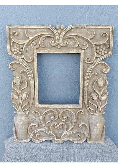 Dekoratif Oyma Desenli Mermer Çerçeve 41x51cm 004