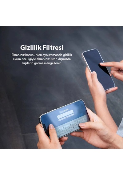 Baseus İphone 13 Mini 0.23mm Gizlilik Hayalet Full Ekran Koruyucu 2 Adet Set- 5775