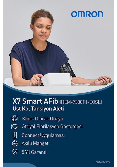Omron X7 Smart Afib Üst Koldan Ölçer Dijital Tansiyon Aleti
