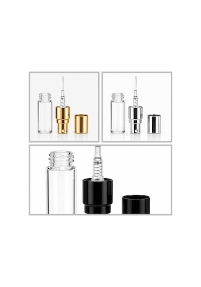 3 Ml 5 Adet Tekrar Doldurulabilir Metal Sprey Ve Kapak İnce Boş Şişe