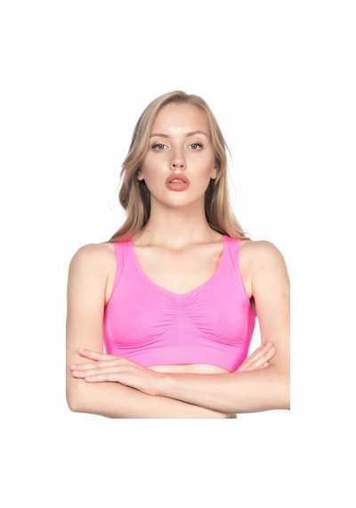 Neon Fuşya Mı Emay 4001 Soft Sporcu Büstiyer Neon Fuşya
