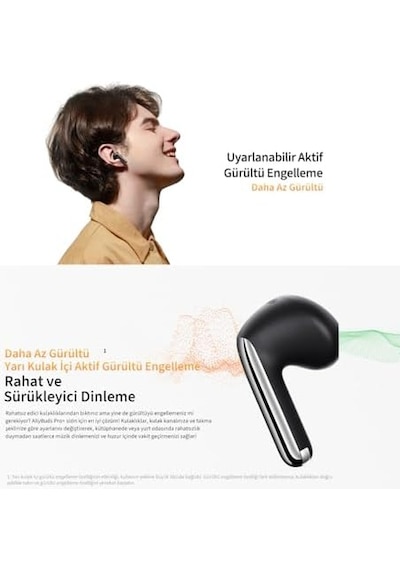 Qcy Ht10 Ailybuds Pro Plus Adaptif Anc Hi-res Ldac Aı 6 Mikrofon Bluetooth 5.3 Kablosuz Kulaklık Beyaz