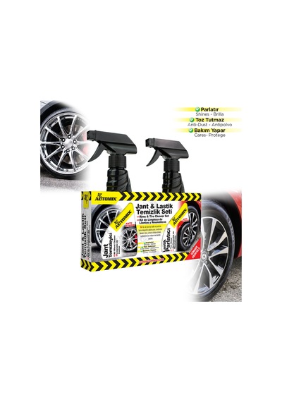 Automix 2'li Jant Temizleyici Ve Lastik Parlatıcı Seti 300 Ml + 300 Ml