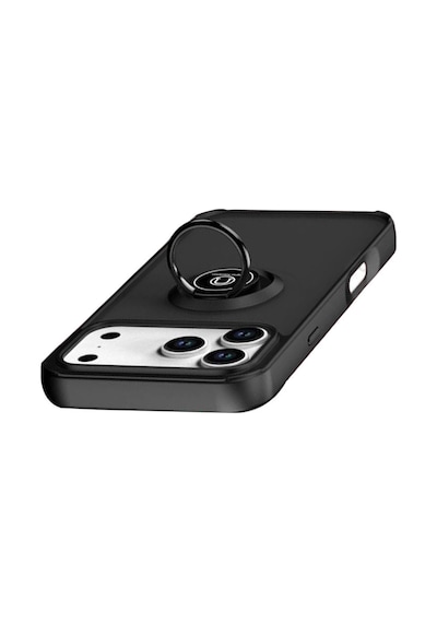 Apple, Uyumlu iPhone 17 Pro Montreal Yüzüklü Silikon Kapak Siyah