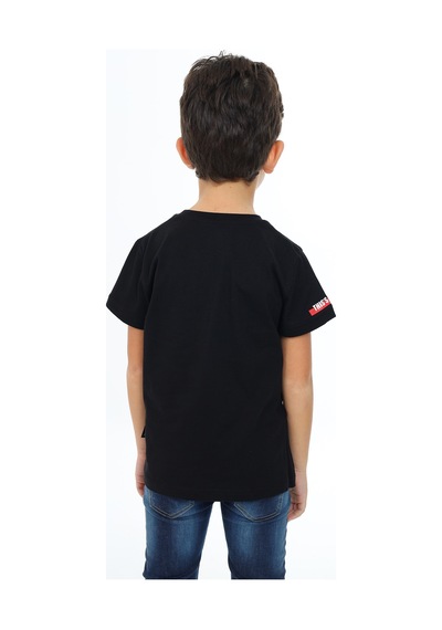 Toontoy Kids Toontoy Erkek Çocuk Oyun Konsol Baskılı Tişört Siyah