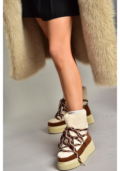Fox Shoes T476500702 Taba Süet Kalın Tabanlı Kadın Bot Taba Fox Shoes T476500702 Taba Süet Kalın Tabanlı Kadın Bot Taba
