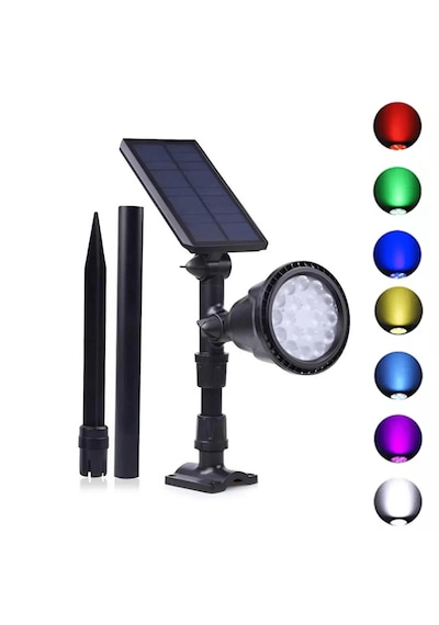 30 Watt Solar Çim Bahçe Armatürü / Çim Saplama Ağaç Aydınlatma Rgb / Renkli