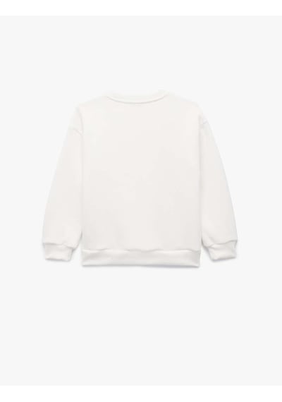 Koton Ekru Kız Çocuk Sweatshirt 6wkg10058ak Ekru