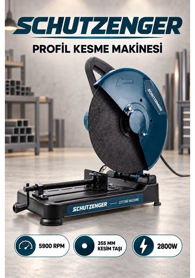 2800w Profesyonel Profıl Kesme Makinesi 355mm 45 Açılı Metal Demir Prafil Kesme
