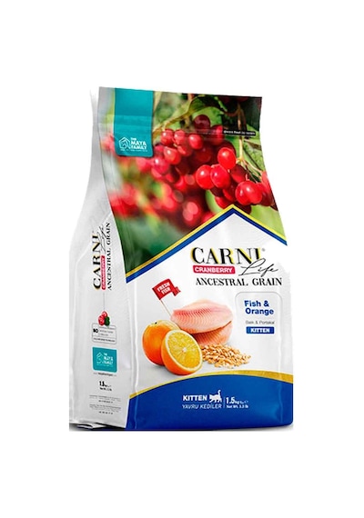 Carni Life Balık Portakal ve Kızılcıklı Yavru Kedi Maması 1500 G