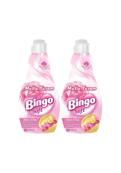Bingo Soft Çamaşır Yumuşatıcı Konsantre 1440ml Mutlu Yuvam 2li 2'li Set