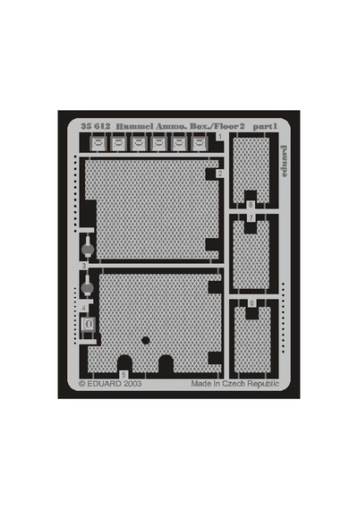 Eduard 35612 1/35 Ölçek, Hummel Ammo. Box/floor 2 Maket D
