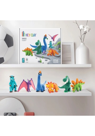 Hey Clay Yaratıcı Kil Seti - Dinos Çok  Renkli