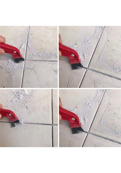2'si 1 Arada Fayans Derz Dolgu Kazıyıcı Sıyırıcı Silikon Sökücü Ve Uygulayıcı Aparatı Fırçalı
