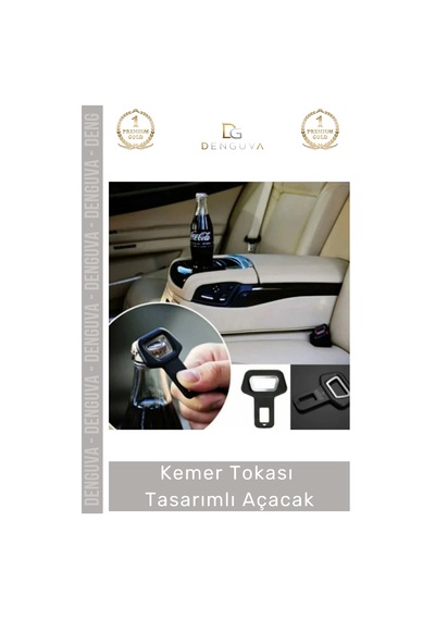 Otoaksesuar Araç Aksesuarı Metal 2 Adet Formlu Sağlam Kemer Tkası Tasarımlı Açacak Çok Renkli