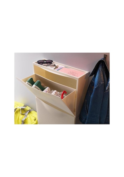 Trones Plastik Ayakkabılık Ayakkabı Dolabı - 2 Parça - Beyaz Standart Standart Trones Plastik Ayakkabılık Ayakkabı Dolabı - 2 Parça - Beyaz Standart Standart