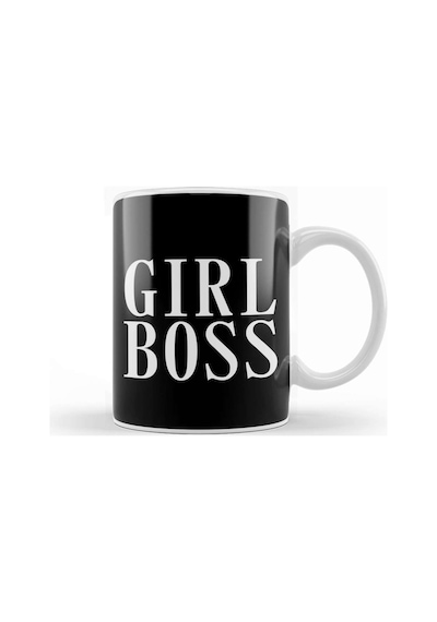 Feminist Girl Boss Slogan Kupa Bardak Porselen Karışık
