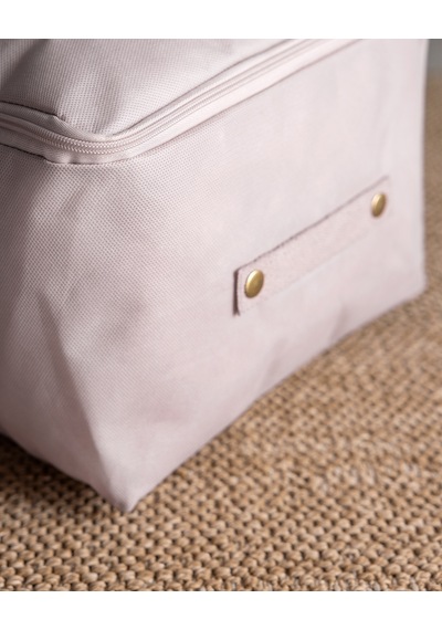 Çiçek Desen Baskılı Hurç - Pudra - 30x22x18 Cm Bhu-09 Pudra