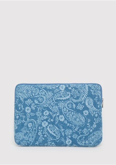 Mavi - Etnik Desenli Denim Laptop Çantası 1913825-31558
