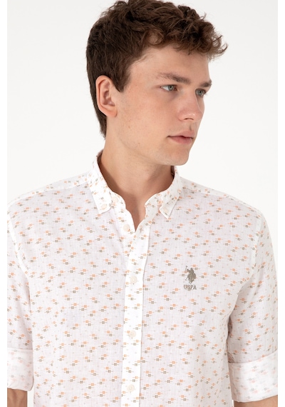U.s. Polo Assn. Erkek Haki Gömlek Desenli 50288374-vr027 Haki