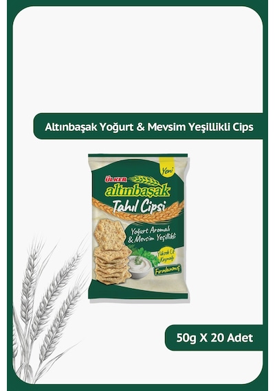 Altınbaşak Tahıl Cips Yoğurt & Mevsim Yeşillikleri 50gx20 Adet