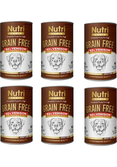 Nutri Canin Tahılsız Geyik Etli Köpek Konserve 6 x 400 G