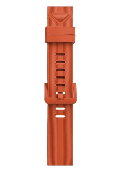 Apple Watch 42mm Uyumlu Kr408 Çizgili Silikon Kordon - Turuncu