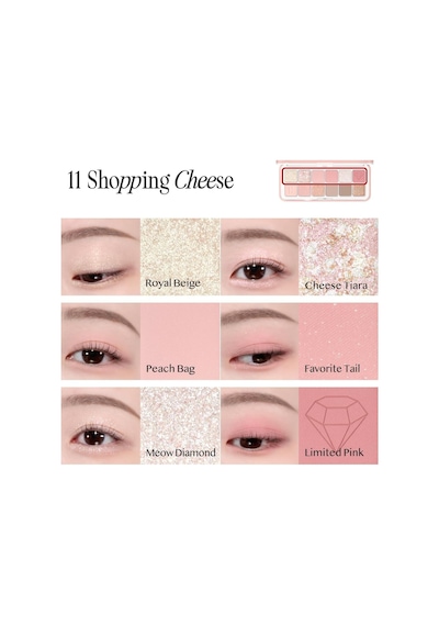 Hafif Dokulu Yoğun Renklere Sahip Göz Farı Paleti Pro Eye Palette Air 11 Shopping Cheese Diğer