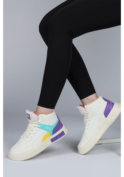 Jump 28756 Yüksek Bilekli Bej Kadın Sneaker Günlük Spor Ayakkabı Bej Jump 28756 Yüksek Bilekli Bej Kadın Sneaker Günlük Spor Ayakkabı Bej