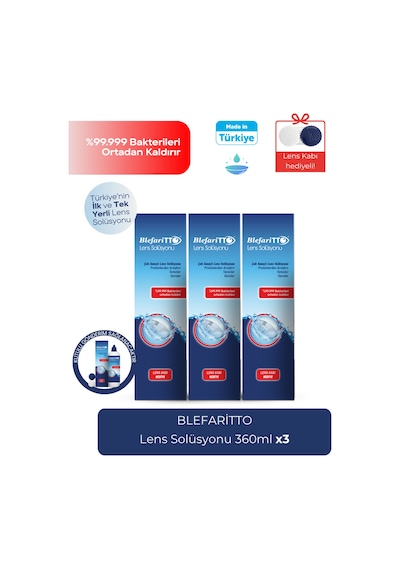 Bleffaritto Lens Solüsyonu 360 ml 3'lü Set