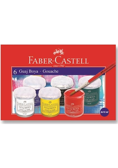 Faber Castell Guaj Boya 15 ML 6 Renk