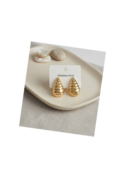 316l Çelik Gold Renk Vintage Damla Model Küpe Tj-bkp12039 Evimdeyokyok