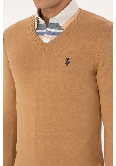 U.S. Polo Assn. U.s. Polo Assn. Erkek Camel Kazak /triko 50313662-vr015