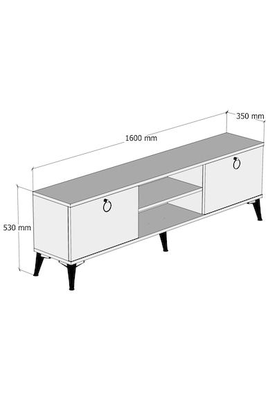 Ferniso Mobilya 160 Cm Tv Ünitesi Çam-mermer Desen