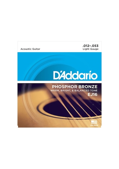 D'Addario EJ16 Phosphor Bronze, Light, 12-53 012-053 Takım Tel Ak