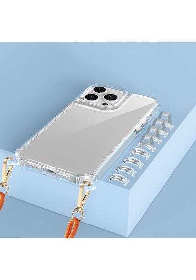 Apple Uyumlu iPhone 14 Pro Max Uyumlu Kılıf Aihttgli Takılabilir Askı Aparatlı Zore Snap Silikon Kapak-şeffaf Şeffaf -