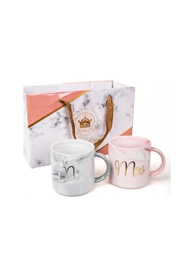 Mukko Home Lüks Mermer Desenli Mr & Mrs 2'li Porselen Kupa Seti 400 Ml, Hediyelik Kutulu,çok Renkli Beyaz - Çok Renkli Mukko Home Lüks Mermer Desenli Mr & Mrs 2'li Porselen Kupa Seti 400 Ml, Hediyelik Kutulu,çok Renkli Beyaz - Çok Renkli