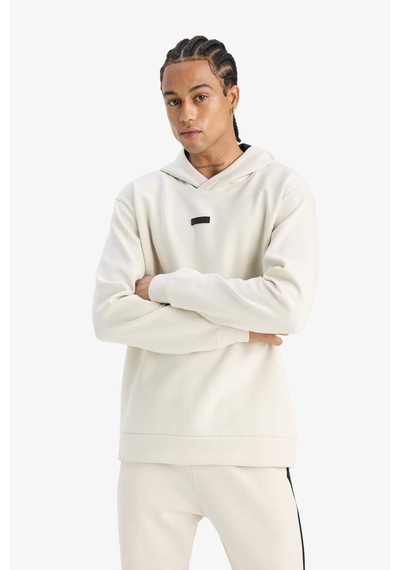 DeFactoFit Standart Fit Kapüşonlu Skuba Dalgıç Kumaş Sporcu Sweatshirt D7364AX25SPBG721
