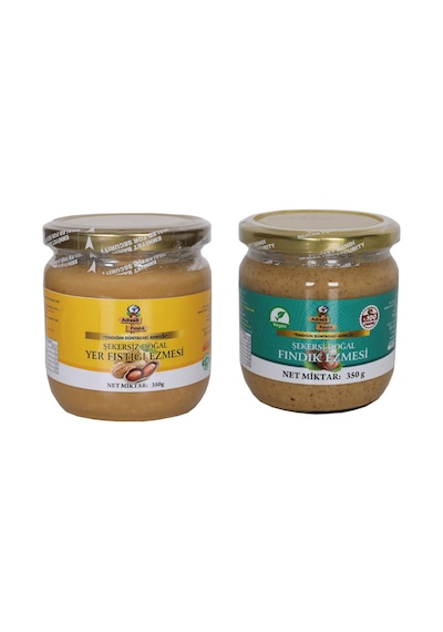 Adress Şekersiz Fındık Ezmesi ve Yer Fıstığı Ezmesi 2 x 350 G