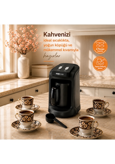 Tigrecook TG-4000B 500 W 4 Fincan Kapasiteli Türk Kahve Makinesi