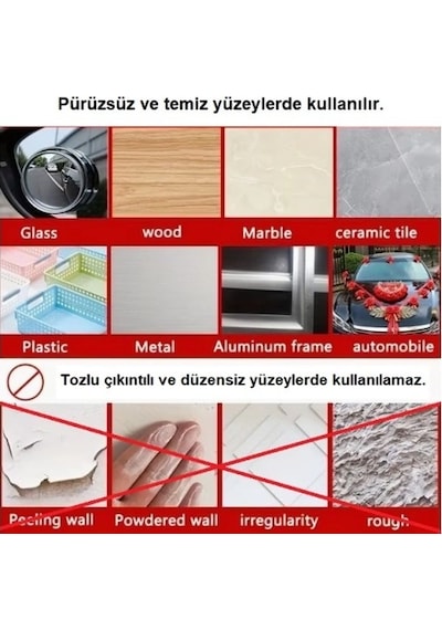 60 Parça Kolay Açılır Güçlü Çift Taraflı Bant 18mm 50mm Belirtilmemiş