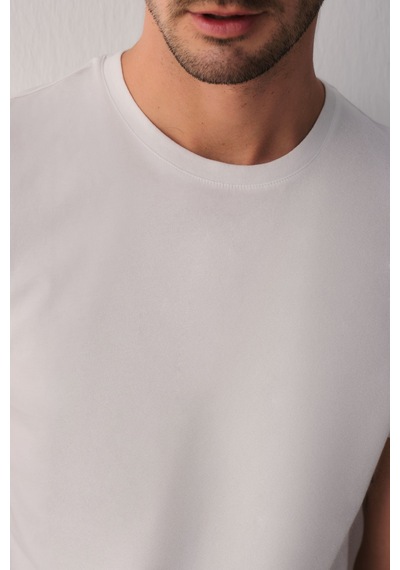 Suwen Fine Pamuklu T-shirt Sw0004607c101 Beyaz